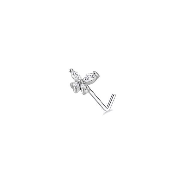 Briana Williams Piercing De Nez En Acier Inoxydable 20 G En Forme De L En Spirale Plat, UV
