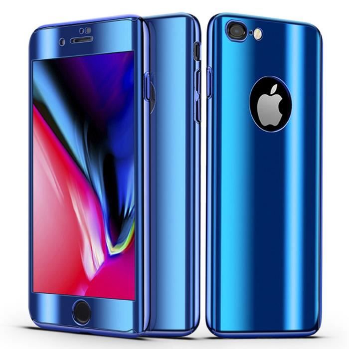 Protection écran IPhone 7/8/6/6S/Plus/5S - Verre Trempé Avant + Arrière, Anti-rayures 9H, Facile à Poser