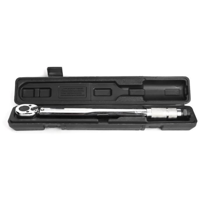 Clé Dynamométrique 1-2" 28-210Nm Avec 3 Douilles (17-19-21mm) Et 1 Rallonge, DAYPLUS Clef