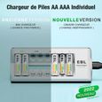 Chargeurs De Piles - Chargeur Indépendant C9042w 8pcs Aa Piles Rechargeables Haute Performance Aaa-1