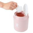 Cuque Poubelle de bureau Mini poubelle à la maison Table de bureau poubelle salle de bain panier à ordures (rose)-1