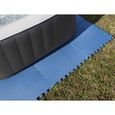Lot de 9 dalles de protection de sol 50 x 50 cm bleues épaisseur 8 mm pour piscine - Gré Bleu-1