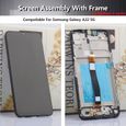 ECRAN LCD Samsung Galaxy A22 Cadres de Ceinture Noire 5G + Red 8 outils + Film en acier Transparent-1