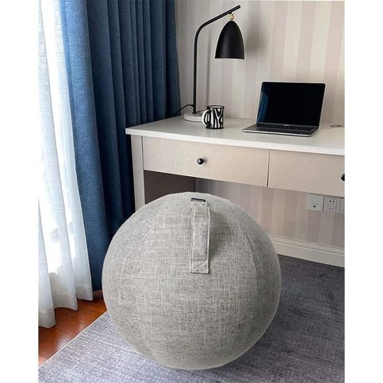 Housse De Protection Ballon De Yoga Jonikuper 3mm - Sac Rangement Pliable 55/65/75 Cm Gris