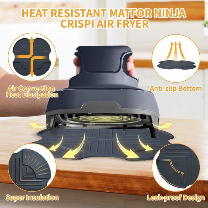 Accessoires Pour Airfryer Ninja Crispi – Paniers Et Tapis En Silicone, Protection Anti-éclaboussures, Lave-vaisselle - 10