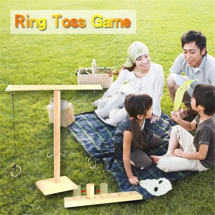 Jeu de lancer de crochet et d'anneaux pour adultes, jeu de lancement d' anneaux, jeu de laveuse, jeux de cour pour intérieur/extérieur, jeu de fête amusante en famille