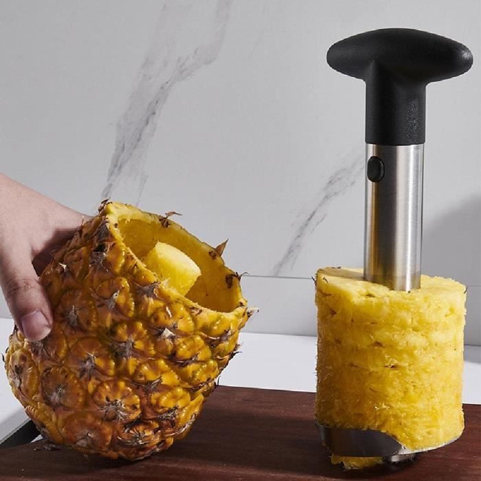 Outil de découpe et trancheuse d'ananas en acier inoxydable, coupe