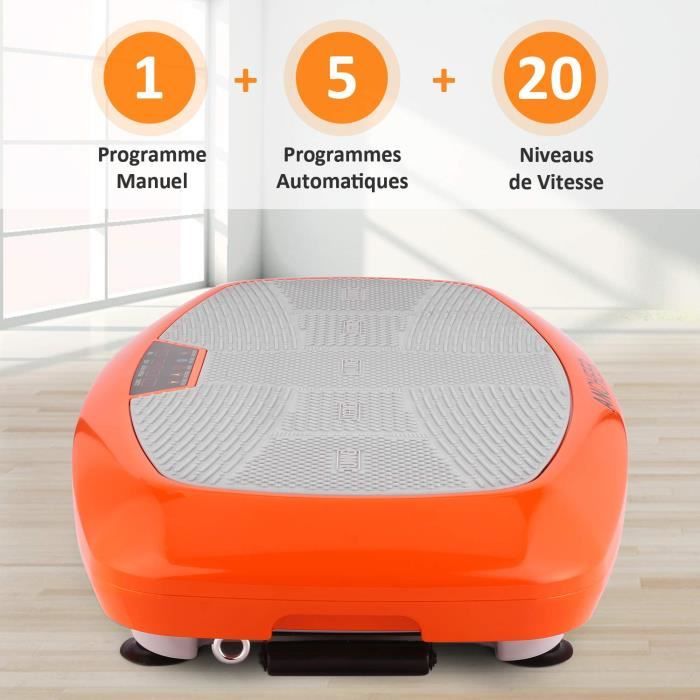 Plaque Vibrante 3D - 5 Modes, 95 Niveaux, écran LCD, Max 120kg - Appareil Fitness Maison (noir Rouge)