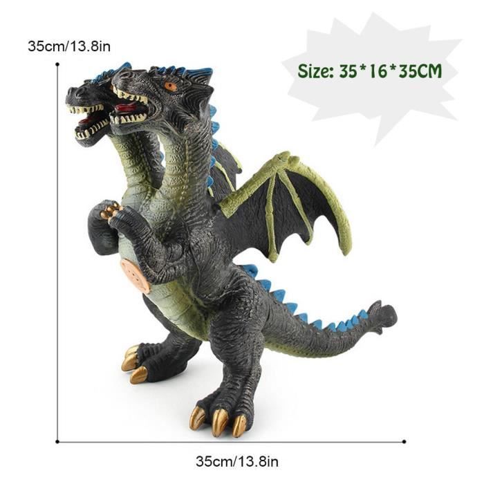 Vert - 39 cm - Modèle de dinosaure en caoutchouc souple pour enfants, Grand  dragon volant, Marionnette de sim