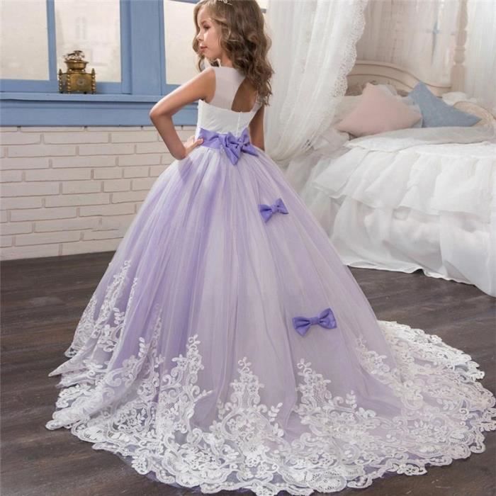 Robe de princesse brodée pour filles, tenue de fête d'anniversaire