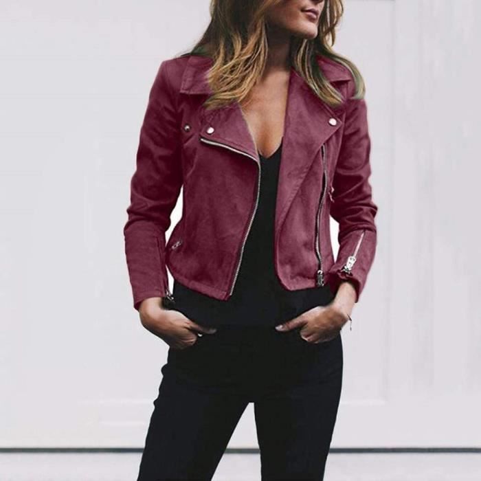 Blouson simili cuir femme grande taille shop