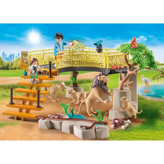 PLAYMOBIL - 71192 - Country Le parc animalier - Espace des lions - 58  pièces - Multicolore - Enfant - Cdiscount Jeux - Jouets