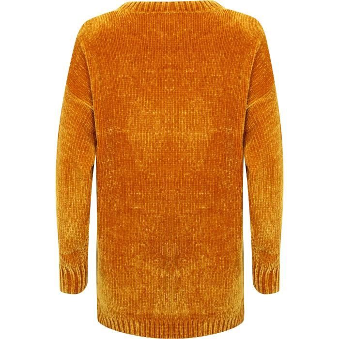 Robe pull sales jaune moutarde femme