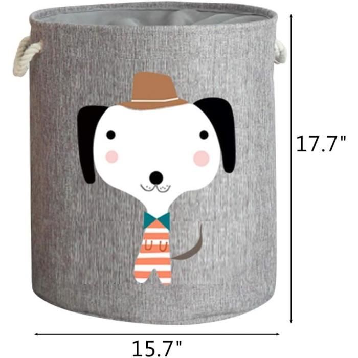 NEWSTYLE Panier à Linge Pliable Grand Modèle - Organisateur Vêtements Et Jouets (Gris Star