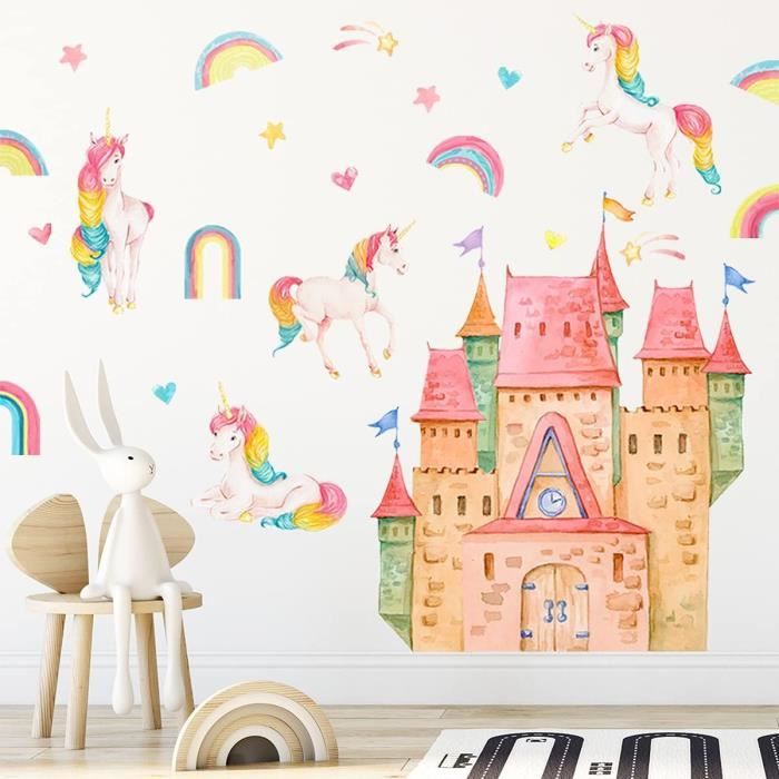 Stickers Chateau Princesse il était une fois - Autocollant muraux et deco