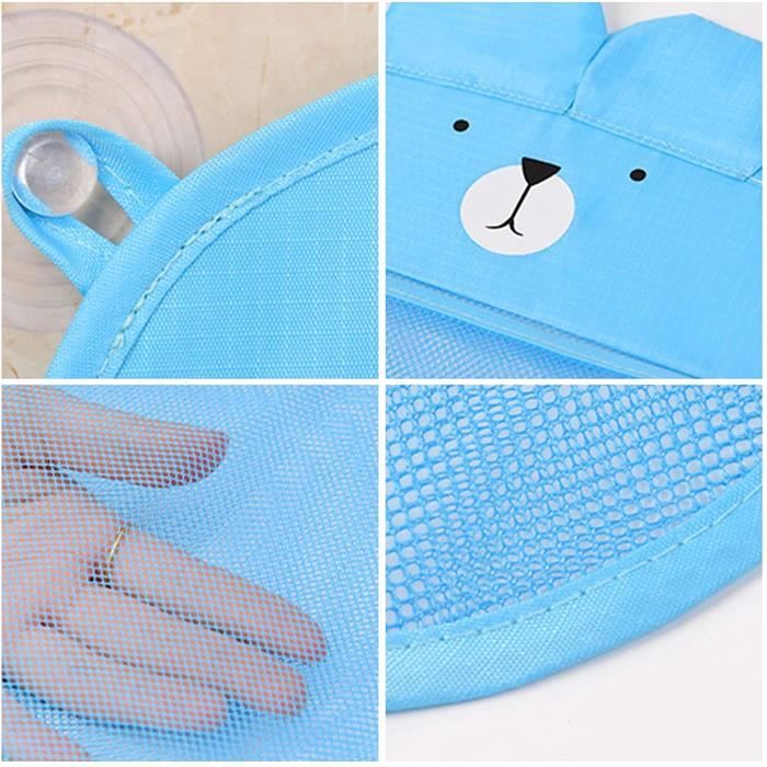 Filet Rangement Jouets De Bain – Grand Sac Avec Crochets, Drainage Rapide, Pour Salle De Bain Et Baignoire