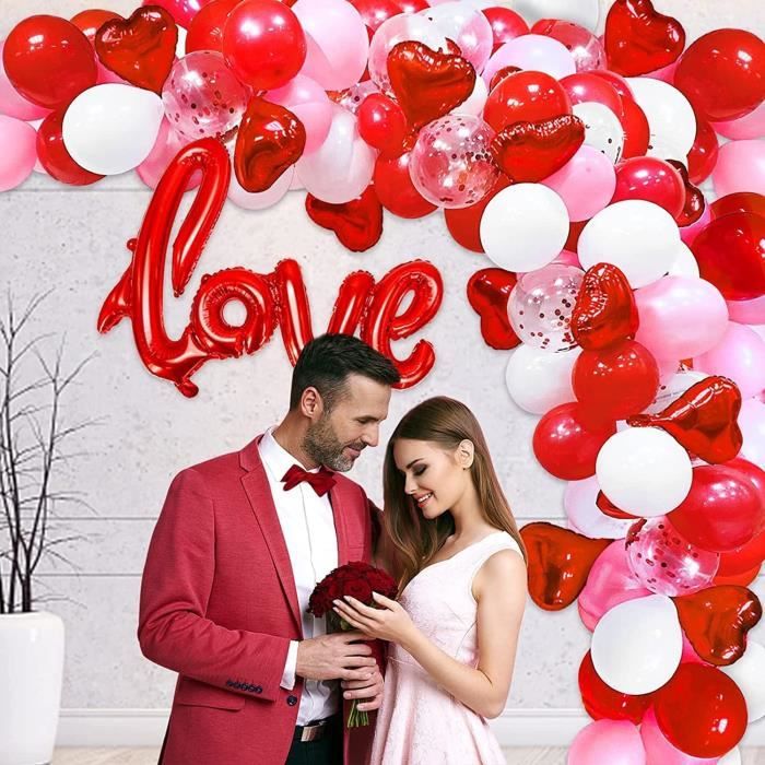 Ballons Love Heart kiss, joyeux anniversaire, mariage, saint valentin,  décoration de fête d'anniversaire, accessoires de stand Photo - AliExpress