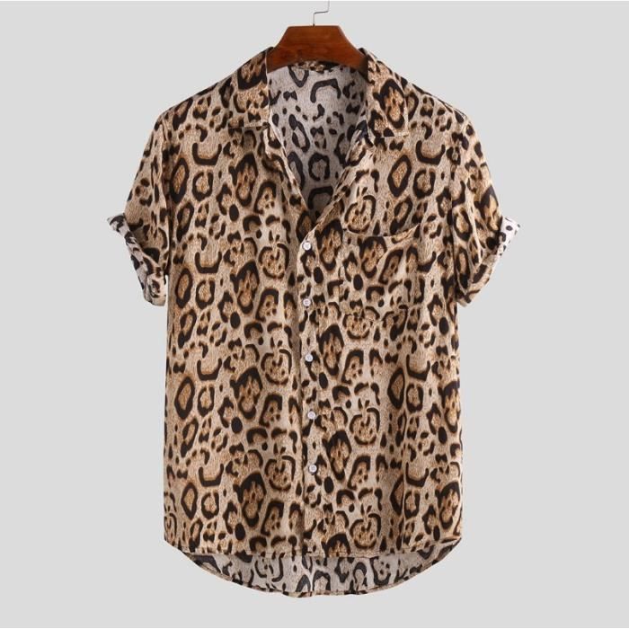 Chemise imprimé leopard homme best sale