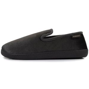 Chaussons Mules Isotoner Homme - Polaire Chiné, Semelle Gomme Souple Antidérapante, Lavable Machine, Taille 44