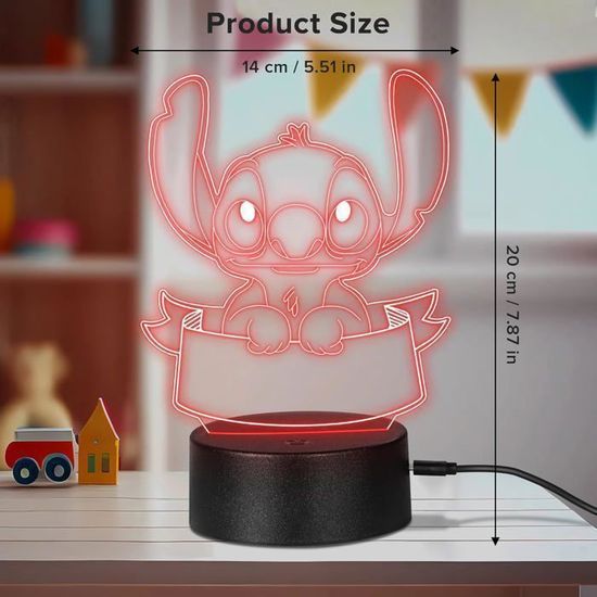 Lampe LED 3D One Piece Avec Télécommande - 16 Couleurs Pour Chambre Enfant - Cadeau Noël