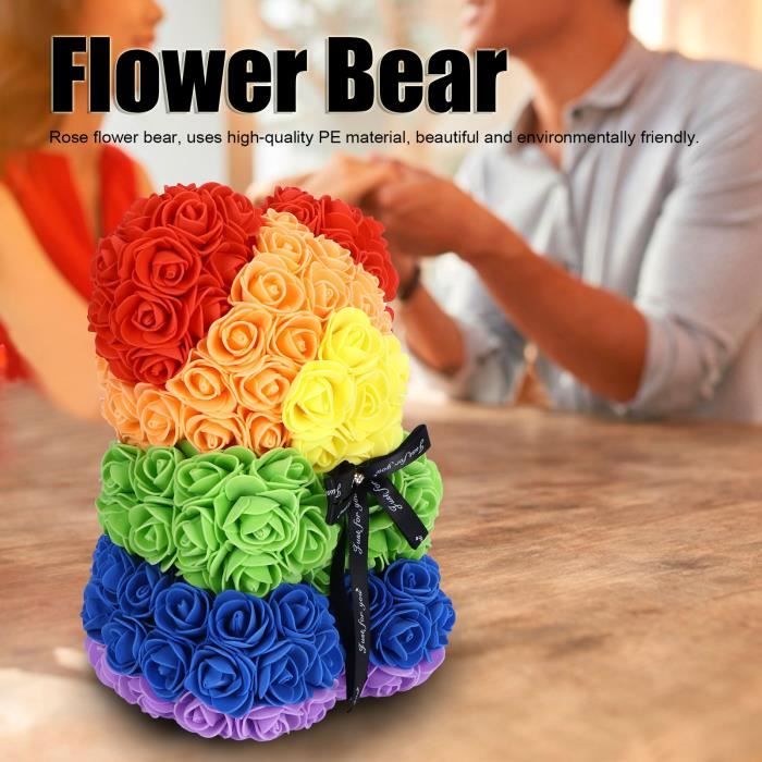 Cadeau d anniversaire pour femme rose parfait pour fausse rose artificielle coloree d anniversaire avec boite cadeau rose fleur Cdiscount Maison