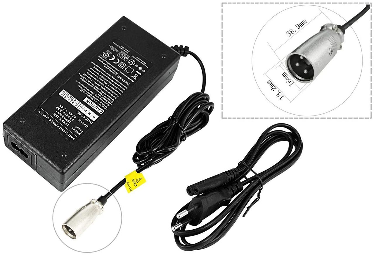Lot de 2 connecteurs de port de charge pour scooter électrique à 3 broches et 2