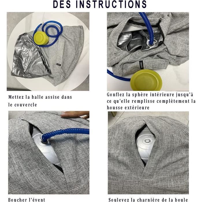 Housse De Protection En Coton Et Lin Pour Ballon De Yoga, 65 Cm