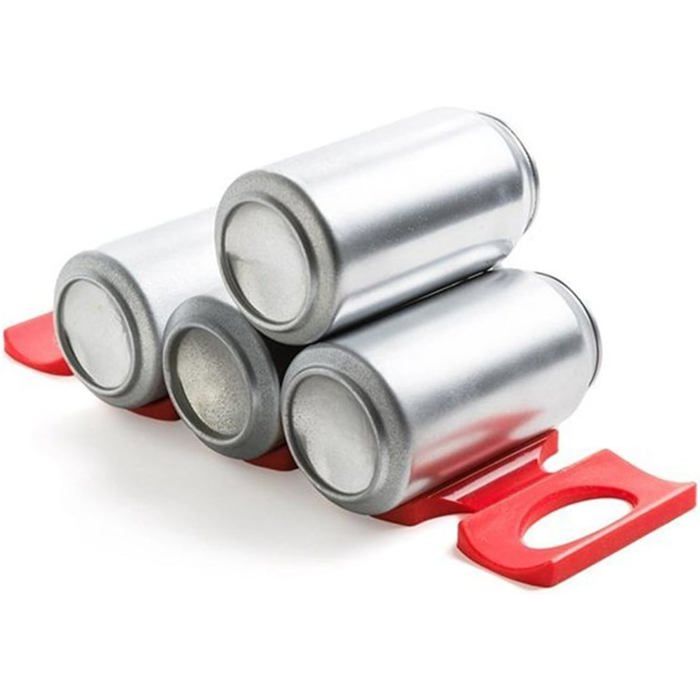 COM-FOUR 2x Porte-Bouteilles Pliable En Silicone - Organisateur Réfrigérateur Noir