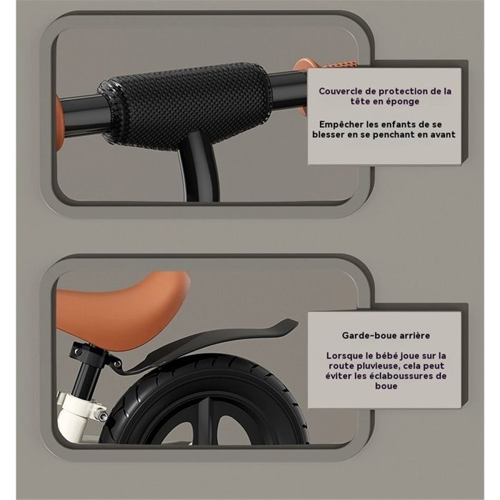 Draisienne Besrey Pour Enfants De 1,5 à 4 Ans – Guidon Et Selle Réglables, Ultra Légère 2,3 Kg, Charge Max 50 Kg – Vélo D'équilibre Garçon Et Fille
