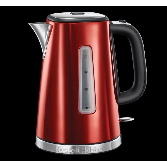 Pack électroménager Rouge : Bouilloire 3KW, Grille-pain 4 Fentes, Micro-ondes 17L 700W - Neuf
