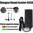 42V Chargeur de scooter Xiaomi Mijia M365 Ninebot Es1 Es2 accessoires électrique 2A Adaptateur de batterie pour trottinette-0