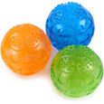 Jouet Chien Indestructible,Balles Jouets Sonore 3 Pcs pour Chiens Caoutchouc Solide Et Résistant Indestructible Rebondissante-0