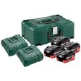 Pack 4 batteries 18 V LiHD 8.0 Ah avec 2 chargeurs ASC Ultra et coffret - Metabo-0