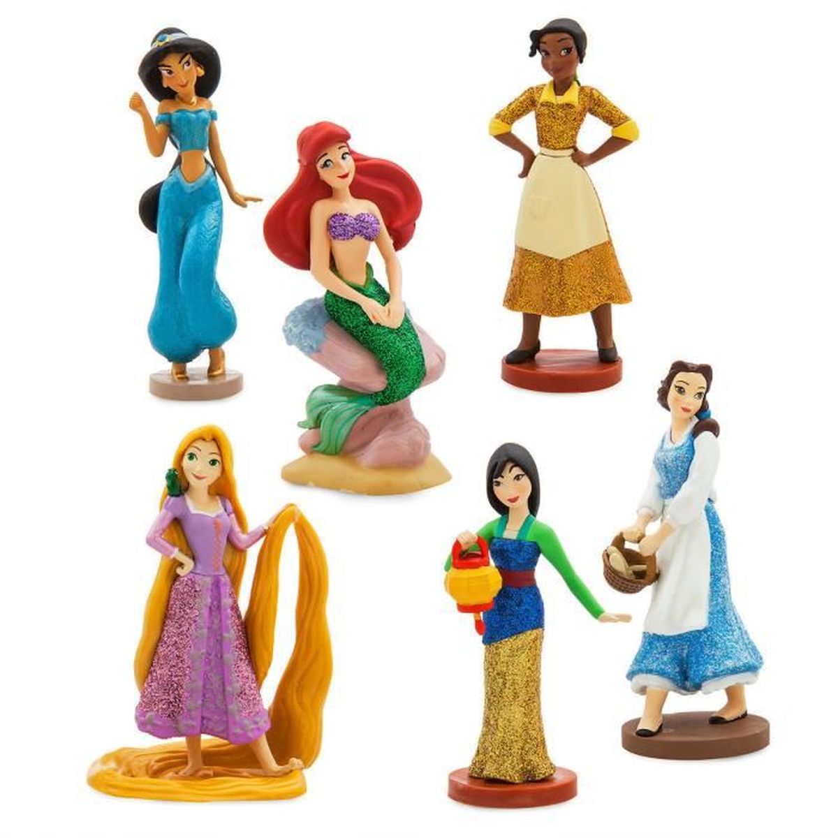 Coffret de figurines LES PRINCESSES DISNEY 2018/2019 (raiponce, ariel, jasmine, mulan, tiana, la 