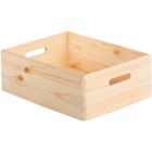 ARIC Caisse en bois de rangement 40 x 30 x 14 cm