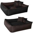 BedDog MAX QUATTRO 2en1, lit pour chien , Panier corbeille, coussin de chien [XXXL env. 150x110cm, MOCCA (noir/brun)]