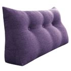 VERCART Coussin de Lecture Cale Dos, Coussin à Coins, Coussin Incliné Lin Violet 100CM