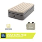 Matelas gonflable Intex Prime Comfort 1 personne 99x191x51 cm Gris avec motopompe intégrée