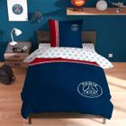 OMYDREAM Parure de lit PSG Minimaliste - Licence officielle - 100% Coton - 140x200+63x63cm
