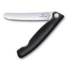 Couteau de cuisine pliant 11 cm lame lisse Victorinox noir