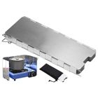 Pare-vent en aluminium pour réchaud à gaz VIPITH - 10 lattes - léger et pliable