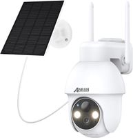 ANRAN Q03 Caméra de Surveillance 2K HD 3MP Batterie Solaire Extérieur sans Fil Détection de Mouvement AI Compatible Alexa Blanc