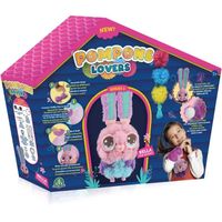 Pompons Lovers, Crée tes peluches, avec tiges pompons et accessoires, modèle Lapin, Jouets pour enfants à partir de 3 ans, RUP005