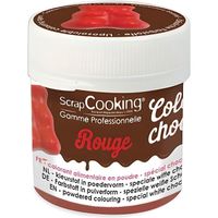 Colorant alimentaire liposoluble Color'choco 5 g - rouge.
