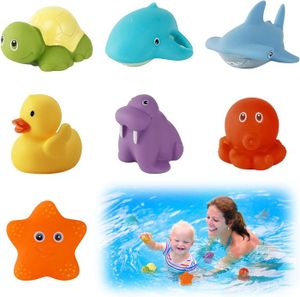 JOUET DE BAIN Lot de 7 jouets aquatiques pour enfants - Jouet de bain - Cadeau pour enfants de 1, 2, 3, 4, 5, 6 ans et plus - Pour enfant.[Z1030]