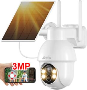 ANRAN Caméra de Surveillance Extérieur HD 1080P 4x ZOOM Etanche Sans Fil WIFI Vision à Distance et Audio bidirectionnel