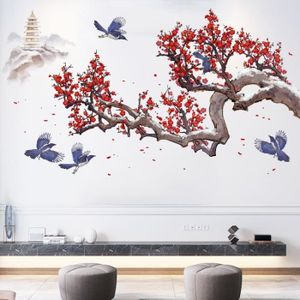 Style Chinois 3D Stickers Muraux Chambre Adultes Fleurs Dessinées À La Main  Tableau Decoration Murale Salon Moderne Xxl Oise[H4615] - Cdiscount  Bricolage