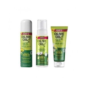 Fashion Mousse Coiffante Cheveux/ ORS Olive Oil Wrap Set Mousse 207ml +  Brosse Double Embout Offert - Prix pas cher