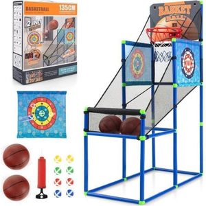 Panier De Basket Double Shot - 8 Jeux Digitaux, 1 à 4 Joueurs, Avec Ballons Et Pompe