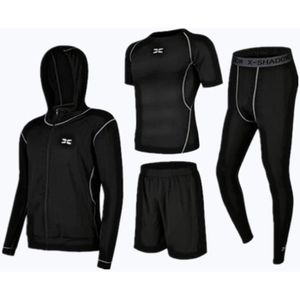 Ensemble de vêtements Ensemble 4 Compression Homme Tenue Sport Fitness V